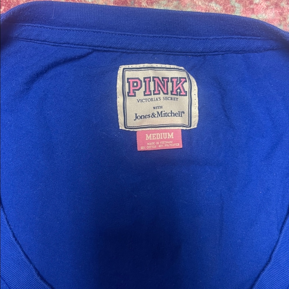 PINK Victoria's Secret Blue Rock Chalk Tee - Picture 2 of 8
